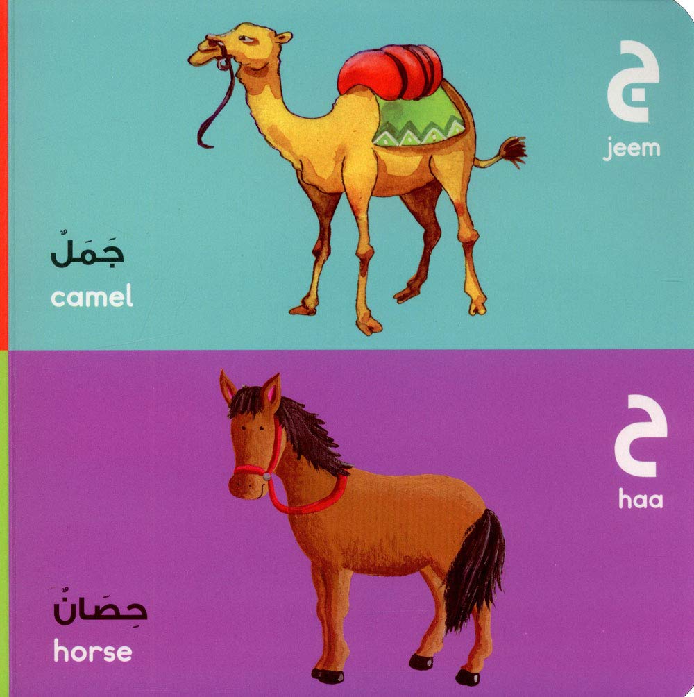 Arabic Alphabet Board Book by Saniyasnain Khan