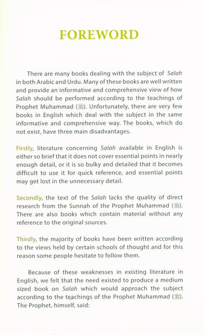 A Guide to Salah (Prayer) - English by Muhammad Abdul Karim Saqib