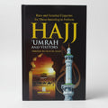Book titled 'Hajj Umrah and Visitors' with architectural illustrations on a white background