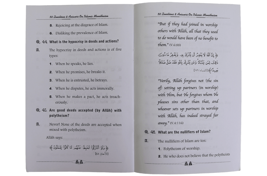 50 Questions & Answers on Islamic Monotheism by Darussalam Research Center
